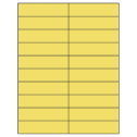 4.25" x 1.1" Pastel Yellow Rectangular Sheet Labels
