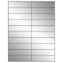 4.25" x 1.1" Silver Foil Rectangular Sheet Labels