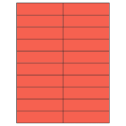 4.25" x 1.1" Red Rectangular Sheet Labels
