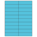 4.25" x 1.1" Turquoise Rectangular Sheet Labels