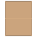 8.375" x 5.375" Brown Kraft Rectangular Sheet Labels