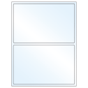 8.375" x 5.375" Crystal Clear Rectangular Sheet Labels