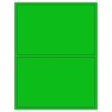8.375" x 5.375" Fluorescent Green Rectangular Sheet Labels