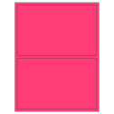 8.375" x 5.375" Fluorescent Pink Rectangular Sheet Labels