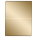 8.375" x 5.375" Gold Foil Rectangular Sheet Labels