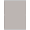 8.375" x 5.375" Gray Rectangular Sheet Labels