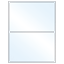 8.375" x 5.375" White Mid Gloss Rectangular Sheet Labels