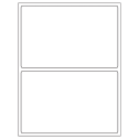 8.375" x 5.375" White Matte Litho Rectangular Sheet Labels