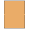 8.375" x 5.375" Pastel Orange Rectangular Sheet Labels