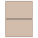 8.375" x 5.375" Pastel Tan Rectangular Sheet Labels