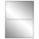 8.375" x 5.375" Silver Foil Rectangular Sheet Labels