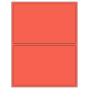8.375" x 5.375" Red Rectangular Sheet Labels