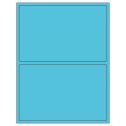8.375" x 5.375" Turquoise Rectangular Sheet Labels