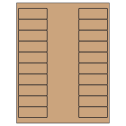 2.625" x 1" Brown Kraft Rectangular Sheet Labels