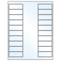 2.625" x 1" Crystal Clear Rectangular Sheet Labels