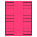 2.625" x 1" Fluorescent Pink Rectangular Sheet Labels