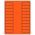 2.625" x 1" Fluorescent Red Rectangular Sheet Labels