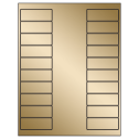 2.625" x 1" Gold Foil Rectangular Sheet Labels