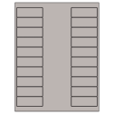 2.625" x 1" Gray Rectangular Sheet Labels