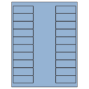 2.625" x 1" Pastel Blue Rectangular Sheet Labels