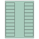 2.625" x 1" Pastel Green Rectangular Sheet Labels