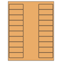 2.625" x 1" Pastel Orange Rectangular Sheet Labels