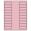 2.625" x 1" Pastel Pink Rectangular Sheet Labels