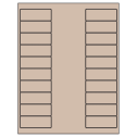 2.625" x 1" Pastel Tan Rectangular Sheet Labels