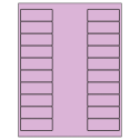 2.625" x 1" Pastel Purple Rectangular Sheet Labels