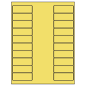 2.625" x 1" Pastel Yellow Rectangular Sheet Labels
