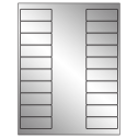 2.625" x 1" Silver Foil Rectangular Sheet Labels