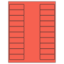 2.625" x 1" Red Rectangular Sheet Labels