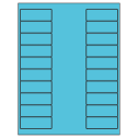 2.625" x 1" Turquoise Rectangular Sheet Labels