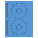 4.625" x 4.625" Fluorescent Blue Sheet Labels