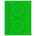 4.625" x 4.625" Fluorescent Green Sheet Labels