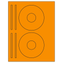 4.625" x 4.625" Fluorescent Orange Sheet Labels