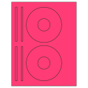 4.625" x 4.625" Fluorescent Pink Sheet Labels