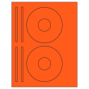 4.625" x 4.625" Fluorescent Red Sheet Labels
