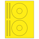 4.625" x 4.625" Fluorescent Yellow Sheet Labels
