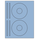 4.625" x 4.625" Pastel Blue Sheet Labels