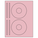 4.625" x 4.625" Pastel Pink Sheet Labels