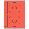 4.625" x 4.625" Red Sheet Labels