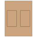 3" x 5" Brown Kraft Rectangular Sheet Labels