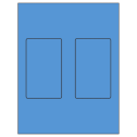 3" x 5" Fluorescent Blue Rectangular Sheet Labels