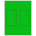 3" x 5" Fluorescent Green Rectangular Sheet Labels