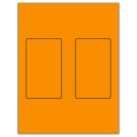 3" x 5" Fluorescent Orange Rectangular Sheet Labels