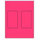 3" x 5" Fluorescent Pink Rectangular Sheet Labels