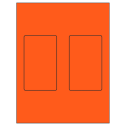3" x 5" Fluorescent Red Rectangular Sheet Labels