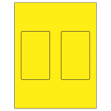 3" x 5" Fluorescent Yellow Rectangular Sheet Labels