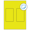 3" x 5" Fluorescent Yellow Rectangular Sheet Labels - Removable Adhesive